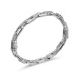 Stax Link Bracelet in Sterling Silver with Diamonds, 6.7mm