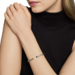 Classic Cable Bracelet in Sterling Silver with 18K Yellow Gold and Black Onyx, 4mm