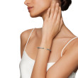 Cable Classics Bracelet in Sterling Silver with Blue Topaz and 18K Yellow Gold