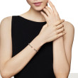 Classic Cable Bracelet in Sterling Silver with 18K Yellow Gold and Garnets, 4mm