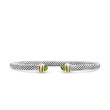 Cable Classics Bracelet in Sterling Silver with Peridot and 18K Yellow Gold
