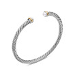 Cable Classics Bracelet in Sterling Silver with Pearls and 18K Yellow Gold