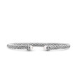 Cable Classics Bracelet in Sterling Silver with Pearls and Pave Diamonds