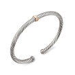 Cable Classics Center Station Bracelet in Sterling Silver with 18K Rose Gold