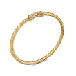 Buckle Bracelet in 18K Yellow Gold with Pave Diamonds