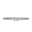 Chatelaine® Bracelet in Sterling Silver with Prasiolite and Pave Diamonds