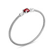 Chatelaine® Bracelet in Sterling Silver with Rhodolite Garnet and Diamonds, 3mm