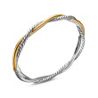 Petite Infinity Bracelet in Sterling Silver with 14K Yellow Gold, 4.4mm