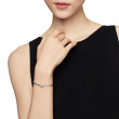 Starburst Center Station Bracelet in Sterling Silver with Pave Diamonds