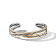 DY Origami Cuff Bracelet in Sterling Silver with 18K Yellow Gold