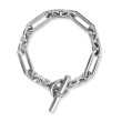 Lexington Chain Bracelet in Sterling Silver with Pave Diamonds