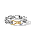 Thoroughbred Loop Chain Bracelet in Sterling Silver with 18K Yellow Gold