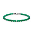 Bijoux Spiritual Beads Bracelet in Sterling Silver with Green Onyx