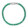 Bijoux Spiritual Beads Bracelet in Sterling Silver with Green Onyx
