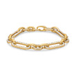 Lexington Chain Bracelet in 18K Yellow Gold with Full Pave Diamonds