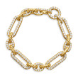 Lexington Chain Bracelet in 18K Yellow Gold with Full Pave Diamonds