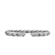 Cable Edge™ Bracelet in Recycled Sterling Silver with Pave Diamonds