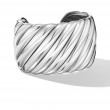 Sculpted Cable Cuff Bracelet in Sterling Silver, 40mm