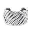 Sculpted Cable Cuff Bracelet in Sterling Silver, 40mm