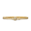 Thoroughbred Loop Bracelet in 18K Yellow Gold with Full Pavé Diamonds, 4.5mm
