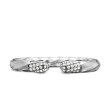 Cable Edge™ Bracelet in Recycled Sterling Silver with Pave Diamonds