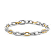 DY Madison® Chain Bracelet in Sterling Silver with 18K Yellow Gold, 5.5mm