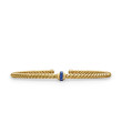 Classic Cablespira® Station Bracelet in 18K Yellow Gold with Pavé Blue Sapphires, 3mm
