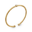 Classic Cablespira® Station Bracelet in 18K Yellow Gold with Diamonds, 3mm