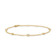 Petite Modern Renaissance Station Bracelet in 18K Yellow Gold with Diamonds, 4.6mm