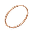 Sculpted Cable Bangle Bracelet in 18K Rose Gold, 4.6mm