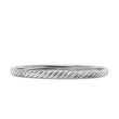 Sculpted Cable Bangle Bracelet in 18K White Gold, 4.6mm