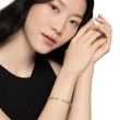 Cable Flex Bracelet in Sterling Silver with 14K Yellow Gold and Peridot, 4mm