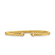 Cablespira Flex® Bracelet in 18K Yellow Gold with Gold Domes and Diamonds, 4mm