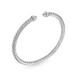 Cablespira Flex® Bracelet in Sterling Silver with Diamonds, 4mm