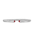 Cablespira Flex® Bracelet in Sterling Silver with Rhodolite Garnet and Diamonds, 4mm