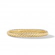 Sculpted Cable Bangle Bracelet in 18K Yellow Gold, 6.2mm