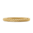 Sculpted Cable Bangle Bracelet in 18K Yellow Gold, 6.2mm