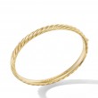 Sculpted Cable Bangle Bracelet in 18K Yellow Gold, 6.2mm