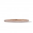 Sculpted Cable Bangle Bracelet in 18K Rose Gold with Diamonds, 4.6mm