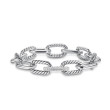 DY Madison® Chain Bracelet in Sterling Silver with Diamonds, 11mm