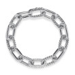 DY Madison® Chain Bracelet in Sterling Silver with Diamonds, 11mm