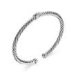 Cable Flex X Station Bracelet in Sterling Silver with Diamonds, 4mm
