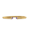 Cablespira Flex® Bracelet in 18K Yellow Gold with Amethyst, 4mm