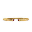 Cablespira Flex® Bracelet in 18K Yellow Gold with Rhodolite Garnet, 4mm