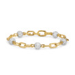 DY Madison® Pavé Bead Chain Bracelet in 18K Yellow Gold with Diamonds, 6mm
