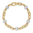 DY Madison® Pavé Bead Chain Bracelet in 18K Yellow Gold with Diamonds, 6mm