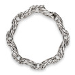 Sculpted Cable Oval Link Bracelet in Sterling Silver, 18mm