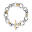 DY Mercer® Chain Bracelet in Sterling Silver with 18K Yellow Gold and Diamonds, 8mm