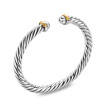 Cable Flex® Bracelet in Sterling Silver with 14K Yellow Gold, 6mm