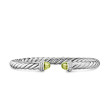 Cable Flex® Bracelet in Sterling Silver with Peridot and Diamonds, 6mm
